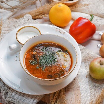 Солянка со сметаной