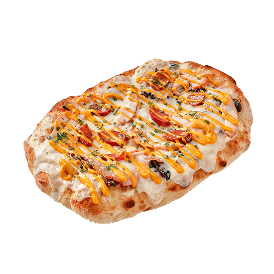 Римская пицца с ветчиной и  колбасками