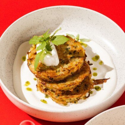 Драники со сметаной