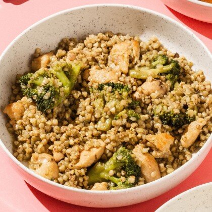 Зеленый гречетто с брокколи