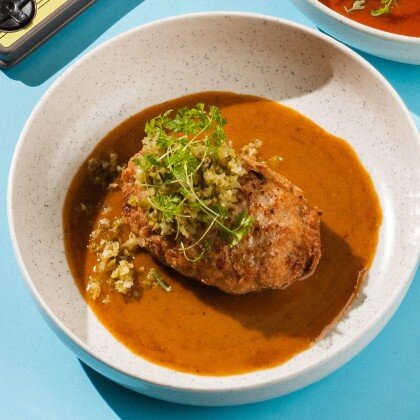 Куриная котлета с азиатским соусом