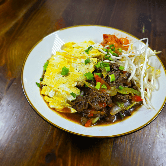 Фунчоза с говядиной кимчи