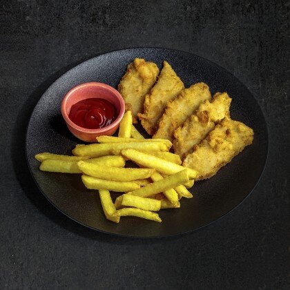 КАРТОФЕЛЬ ФРИ С КУРИНЫМИ СТРИПСАМИ