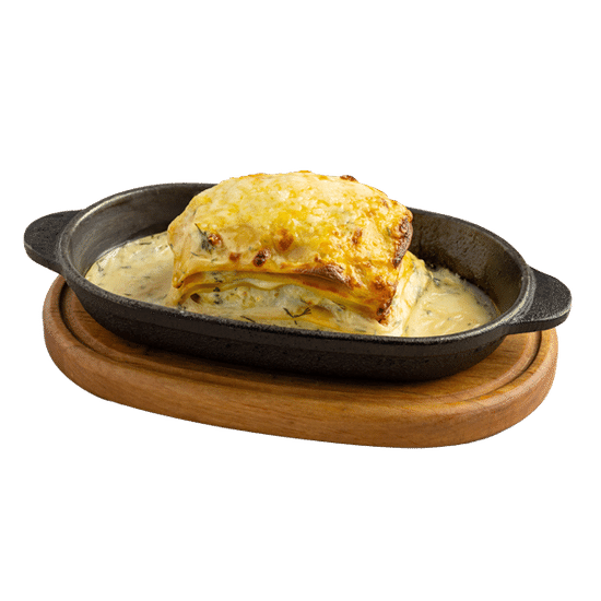 Лазанья С куриным филе и шпинатом