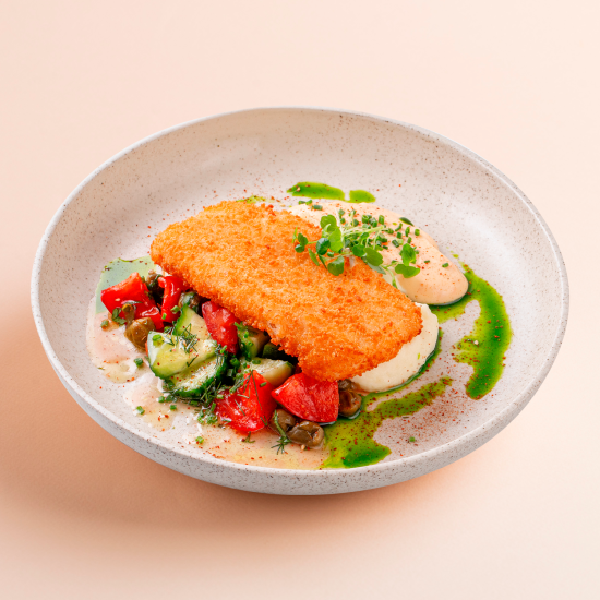 Треска Кацу с пюре