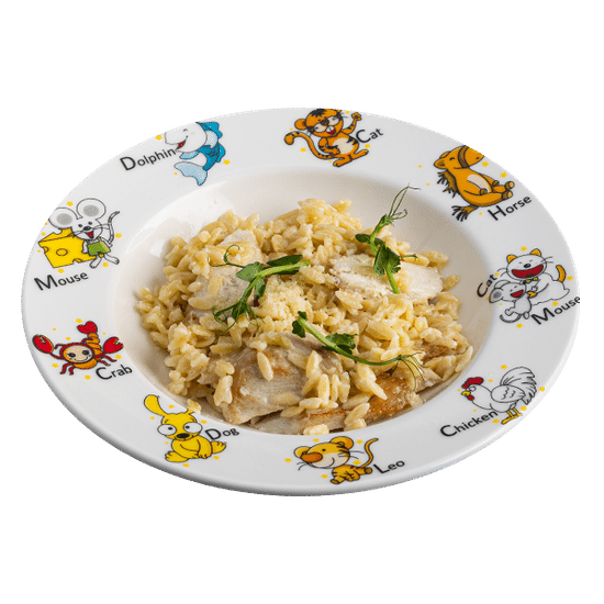 Орзо с курочкой в сливочном соусе