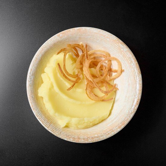 Картофельное пюре с луком фри