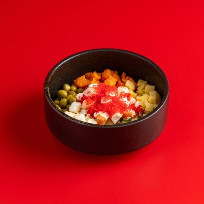 Салат "Оливье с креветкой"