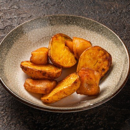 Картофель печеный с салом