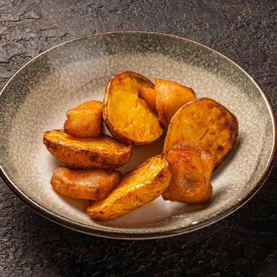 Картофель печеный с салом