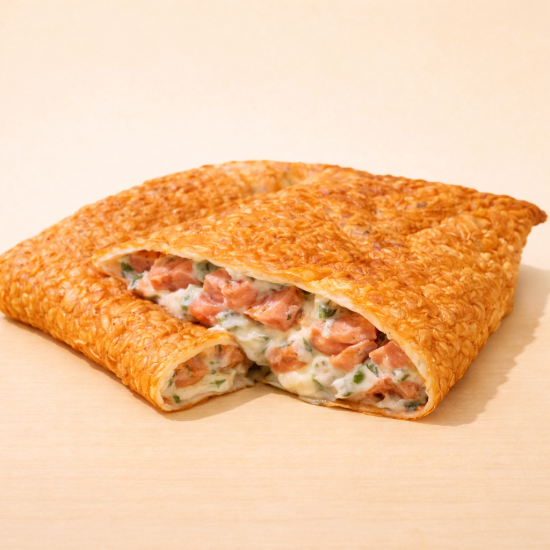 Чебурек «С форелью и творожным сыром»