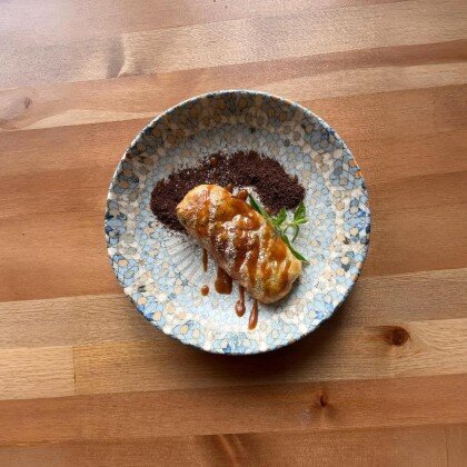 Штрудель с грушей и яблоком