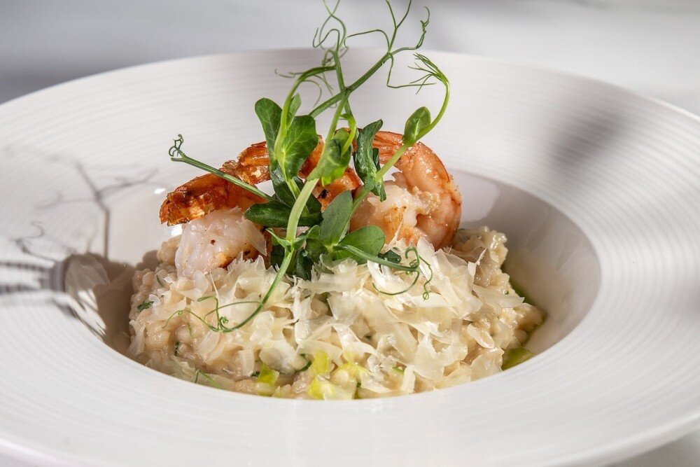 Ризотто с тигровыми креветками