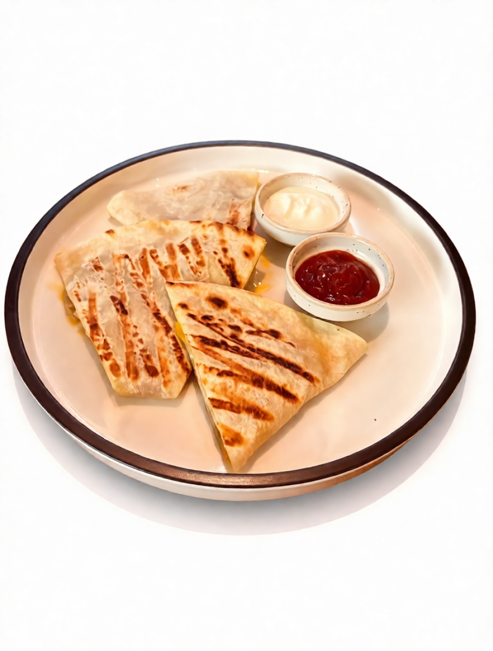 Кесадилья с Соусом Сальса и Сметаной