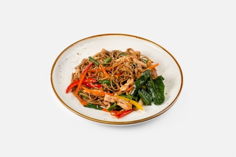 Лапша Соба с курицей