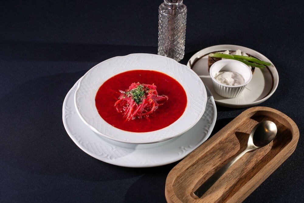 Борщ с салом