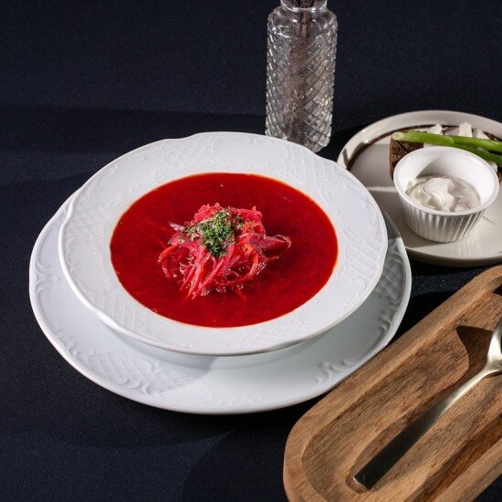 Борщ с салом