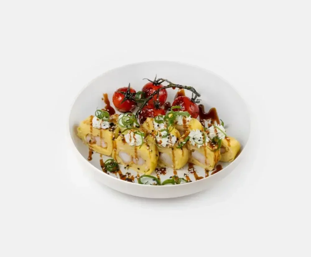 Японсикй омлет с креветками