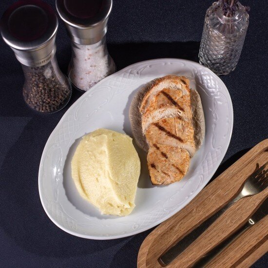 Куриная грудка с трюфельным пюре