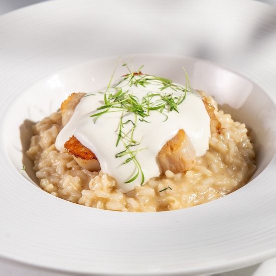 Ризотто с мурманским гребешком