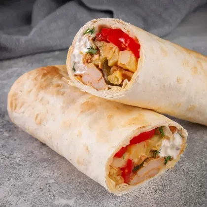 Шаурма грибная с курицей