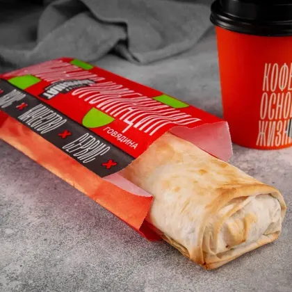 Шаурма грибная с говядиной