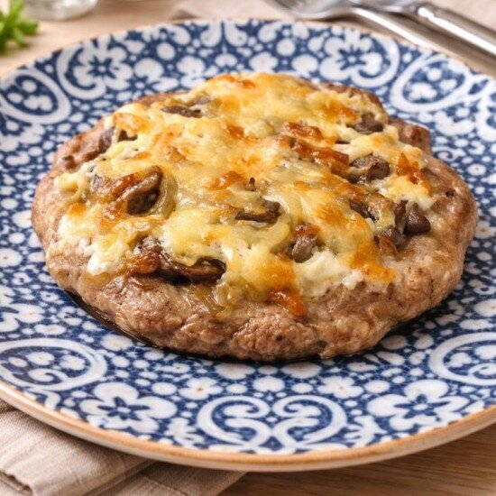 Бифштекс из курочки с грибами