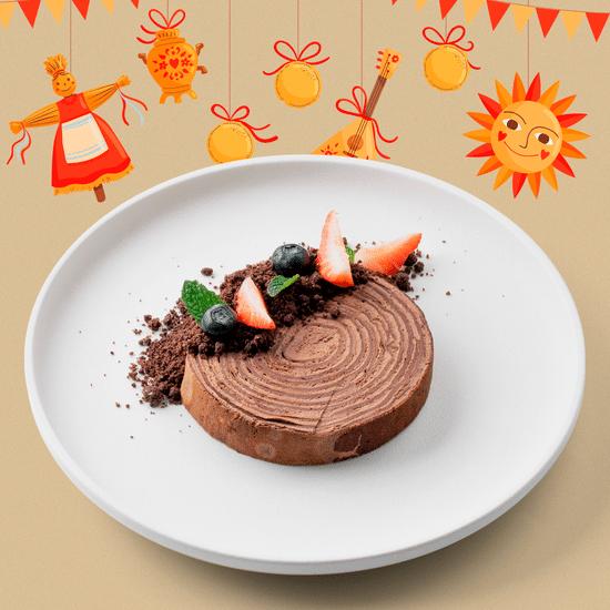 Шоколадный блинный рулет