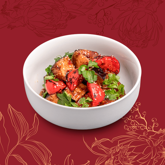 Хрустящие баклажаны с томатами