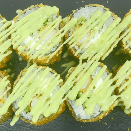 Жареная креветка под соусом васаби