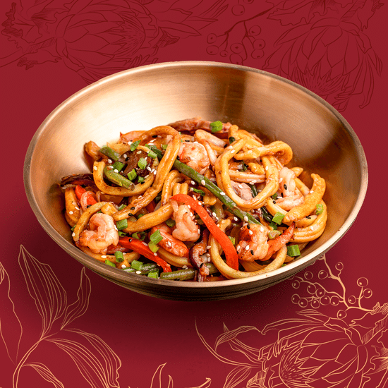 Вок Удон с креветками