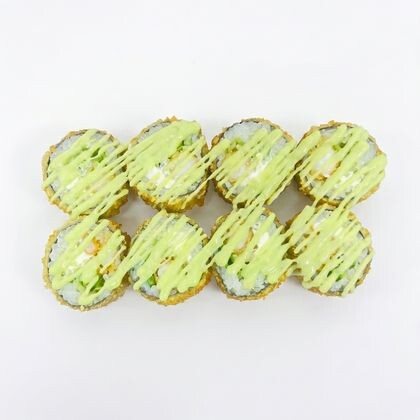 Жареная креветка под соусом васаби