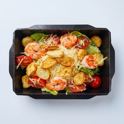 Цезарь  с креветкой салат