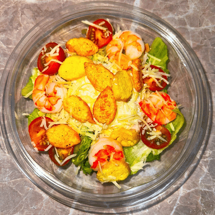 Цезарь  с креветкой салат