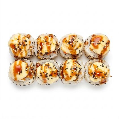 Запеченный мидии с чесноком