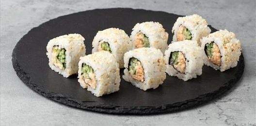 Острый ролл с крабом