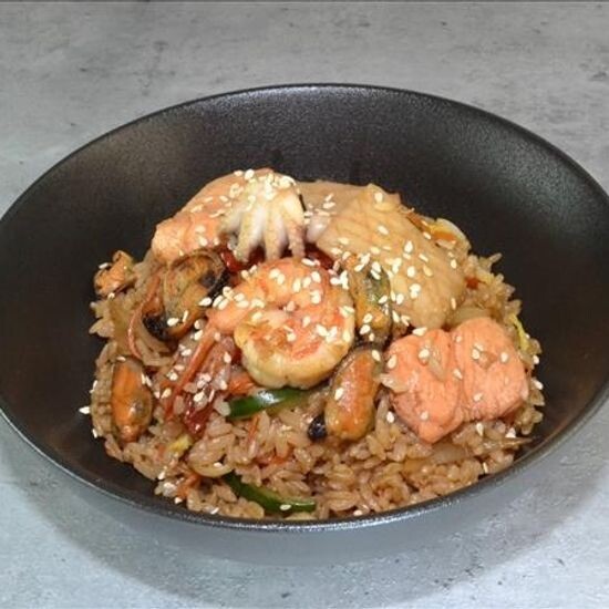 Рис с морепродуктами
