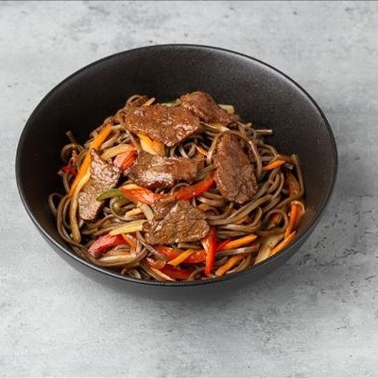 Гречневая лапша с говядиной