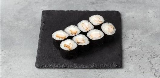 Тонкий ролл с курицей терияки