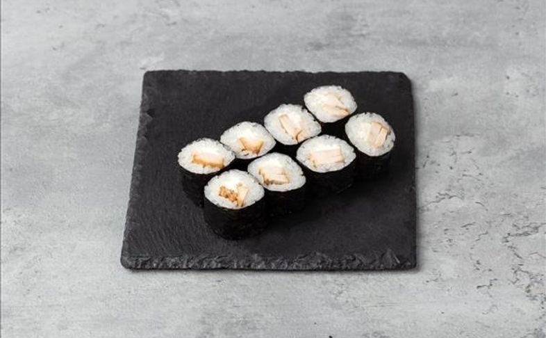 Тонкий ролл с курицей терияки