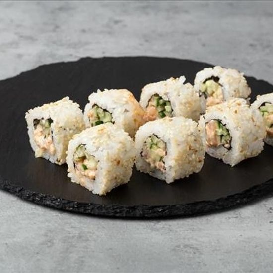 Острый ролл с креветками