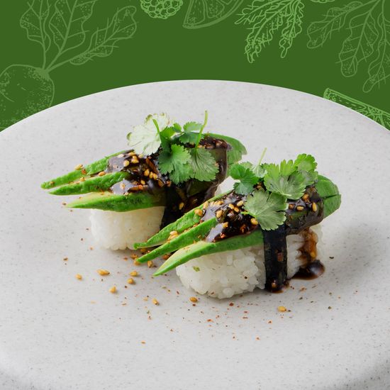 Суши авокадо в пряном терияки