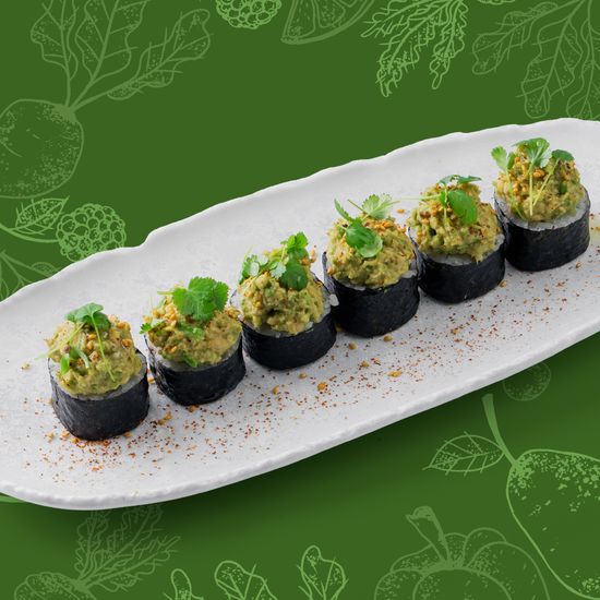 Ролл юдзу-авокадо-цукини