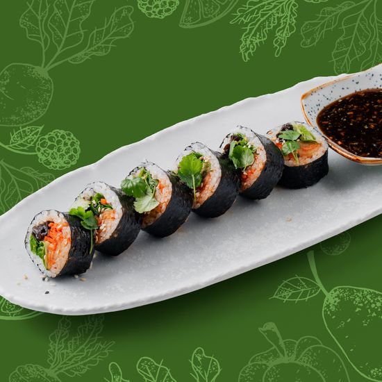 Кимпаб из азиатских салатов