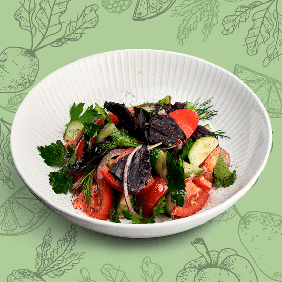 Овощной салат с травами