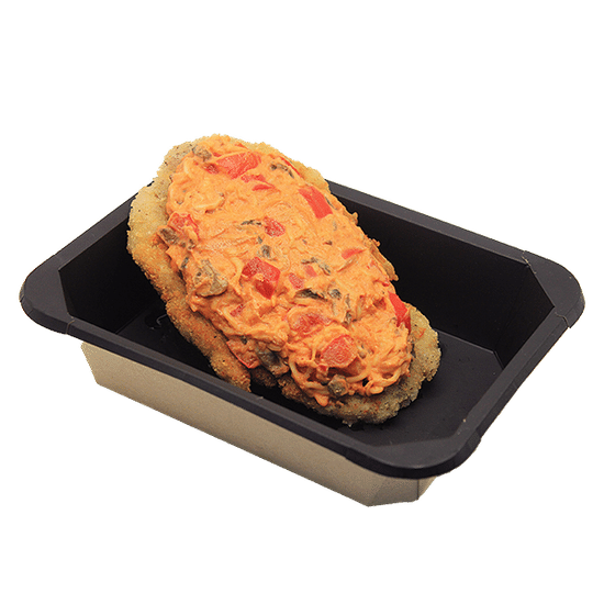 Отбивная из свинины с обжаренными овощами под сыром