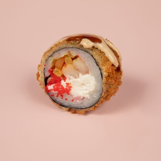 Тёплый ролл с креветкой