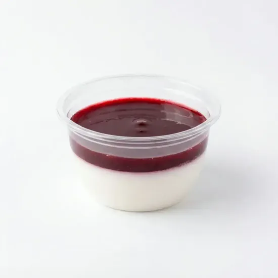 Кокосовая панакота с малиной ПОСТ