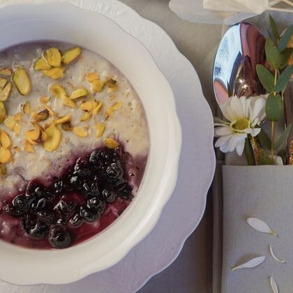 Геркулес с домашним смородиновым вареньем