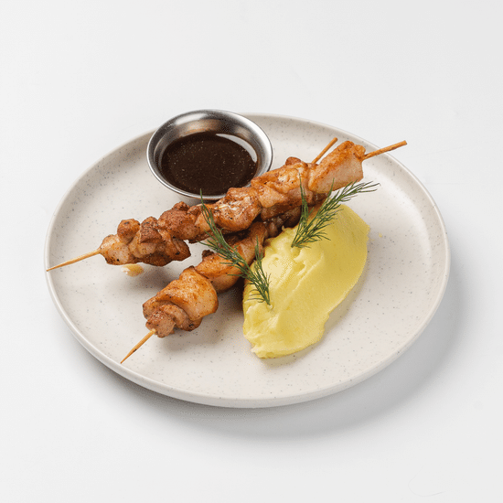 Куриный шашлычок с картофельным пюре